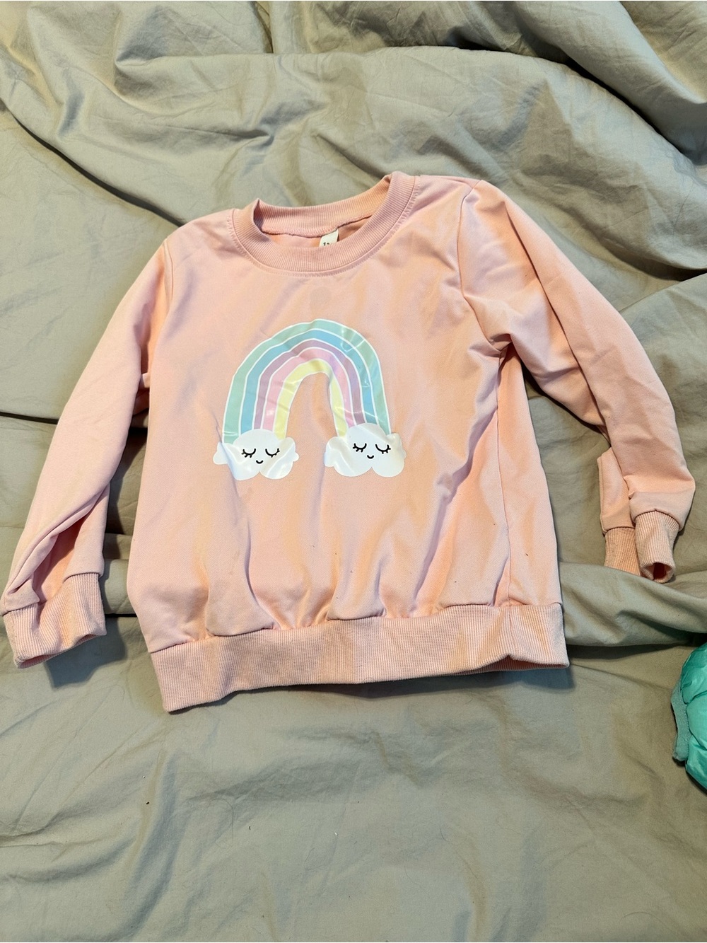 Pink Kids Rainbow Cloud Sweatshirt